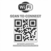 Wifiパスワード | QRコードスキャンによる接続 シール (正面)