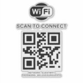 Wifiパスワード | QRコードスキャンによる接続 シール (正面)