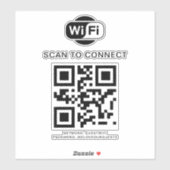 Wifiパスワード | QRコードスキャンによる接続 シール (シート)