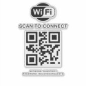 Wifiパスワード | QRコードスキャンによる接続 シール (正面)