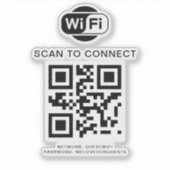 Wifiパスワード | QRコードスキャンによる接続 シール (正面)