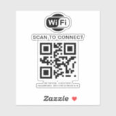 Wifiパスワード | QRコードスキャンによる接続 シール (シート)