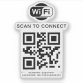Wifiパスワード | QRコードスキャンによる接続 シール (正面)