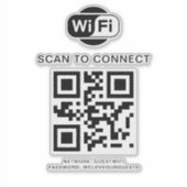 Wifiパスワード | QRコードスキャンによる接続 シール (正面)