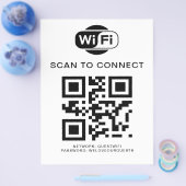 Wifiパスワード | QRコードスキャンによる接続 チラシ (シングル)
