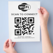 Wifiパスワード | QRコードスキャンによる接続 チラシ (手)