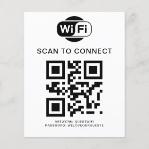 Wifiパスワード   QRコードスキャンによる接続 チラシ