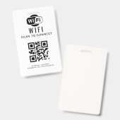 Wifiパスワード | QRコードスキャンによる接続 バッジ (正面&裏面)