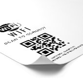 Wifiパスワード | QRコードスキャンによる接続 ポスター (角)