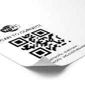 Wifiパスワード | QRコードスキャンによる接続 ポスター (角)