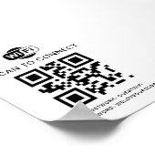 Wifiパスワード | QRコードスキャンによる接続 ポスター (角)