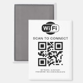 Wifiパスワード | QRコードスキャンによる接続 マグネット (正面/裏面)