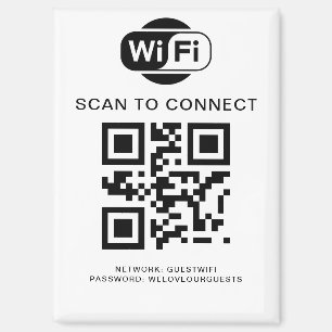 Wifiパスワード   QRコードスキャンによる接続 マグネット