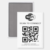 Wifiパスワード | QRコードスキャンによる接続 マグネット (正面/裏面)