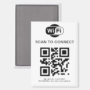 Wifiパスワード QRコードスキャンによる接続 マグネット