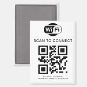 Wifiパスワード | QRコードスキャンによる接続 マグネット (正面/裏面)