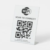 Wifiパスワード | QRコードスキャンによる接続 台座サイン (正面)