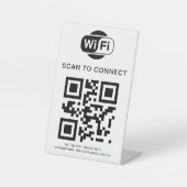 Wifiパスワード | QRコードスキャンによる接続 台座サイン (正面)
