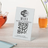 Wifiパスワード | QRコードスキャンによる接続 台座サイン (インサイチュ)