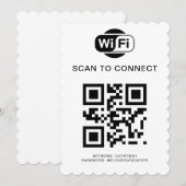 Wifiパスワード | QRコードスキャンによる接続 招待状 (正面/裏面)
