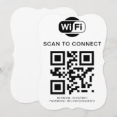 Wifiパスワード | QRコードスキャンによる接続 招待状 (正面/裏面)