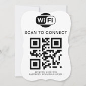 Wifiパスワード | QRコードスキャンによる接続 招待状 (正面)
