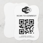 Wifiパスワード | QRコードスキャンによる接続 招待状 (正面/裏面)