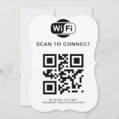 Wifiパスワード | QRコードスキャンによる接続 招待状 (正面)