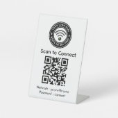 WiFiパスワードQRコードサイン | Wi‑Fi | 小売店 台座サイン (正面)
