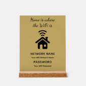Wifiパーソナライズされたパスワードとゲスト用ネットワーク アクリルサイン (正面)