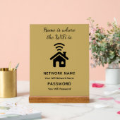 Wifiパーソナライズされたパスワードとゲスト用ネットワーク アクリルサイン (ウェディング)