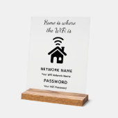 Wifiパーソナライズされたパスワードとゲスト用ネットワーク アクリルサイン (傾斜)