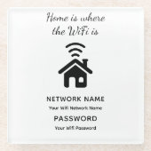 Wifiパーソナライズされたパスワードとゲスト用ネットワーク ガラスコースター (正面)