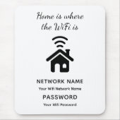 Wifiパーソナライズされたパスワードとゲスト用ネットワーク マウスパッド (正面)