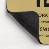 Wifiパーソナライズされたパスワードとゲスト用ネットワーク マウスパッド (コーナー)