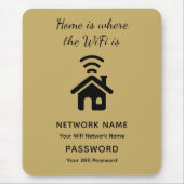 Wifiパーソナライズされたパスワードとゲスト用ネットワーク マウスパッド (正面)