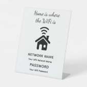 Wifiパーソナライズされたパスワードとゲスト用ネットワーク 台座サイン (正面)