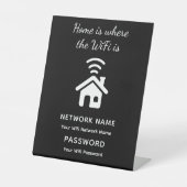 Wifiパーソナライズされたパスワードとゲスト用ネットワーク 台座サイン (正面)