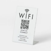 WifiパーソナライズされたパスワードとネットワークQRコード 台座サイン (正面)