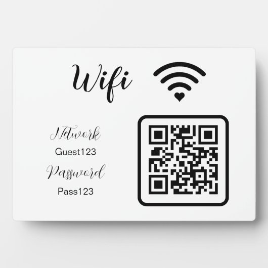Wifiパーソナライズされたパスワード署名for Business フォトプラーク (正面)