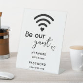 Wifiパーソナライズされたホームデコーニューホームギフトゲスト 台座サイン (インサイチュ)