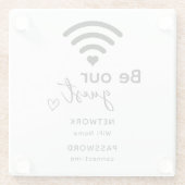 Wifiパーソナライズされたホームデコールホテルゲスト ガラスコースター (裏面)