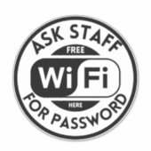 Wifiビジネス，無料wifiステッカー シール (正面)