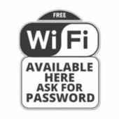 Wifiビジネス，無料wifiステッカー シール (正面)