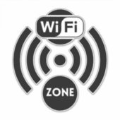 Wifiビジネス，無料wifiステッカー シール (正面)