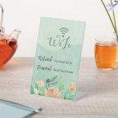 WiFiファミリーゲストオフィスフローラパスワードインターネット 台座サイン (インサイチュ)