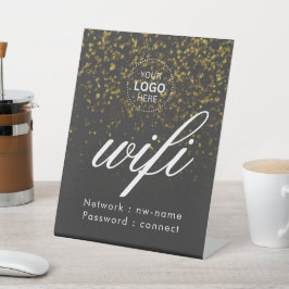 Wifiペデスタルサイン付きロゴ 台座サイン