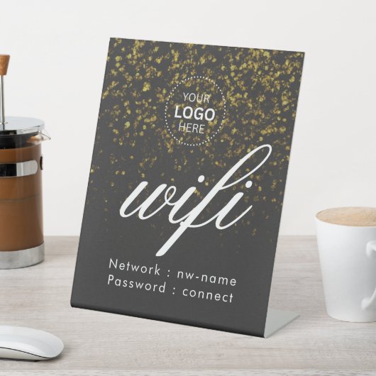 Wifiペデスタルサイン付きロゴ 台座サイン (インサイチュ)