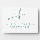 Wifiミニマルパスワード署名ターコイズ フォトプラーク (正面)