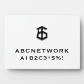 Wifiミニマルパスワード署名ロゴ フォトプラーク (正面)